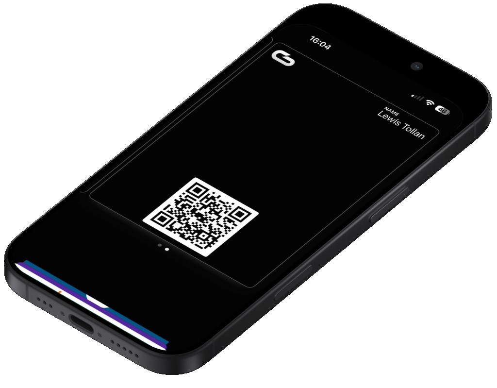 Guest Line pass in Apple Wallet with QR code